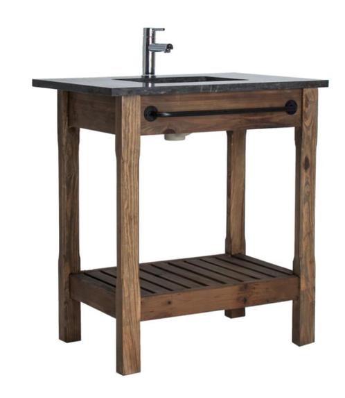 Wastafel Tammy 90x85x53 | Gerecycled Dennenhout, Huis en Inrichting, Badkamer | Badkamermeubels, Nieuw, Verzenden
