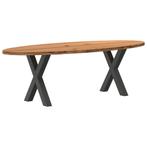 vidaXL Eettafel 240x100x74 cm ovaal massief eikenhout, Huis en Inrichting, Tafels | Eettafels, Verzenden, Nieuw