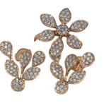2-delige sieradenset - 18 karaat Geel goud - 1.53ct. tw., Sieraden, Tassen en Uiterlijk, Antieke sieraden
