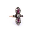 Armring - 18 karaat Geel goud, Witgoud - 2.25ct. tw. Robijn