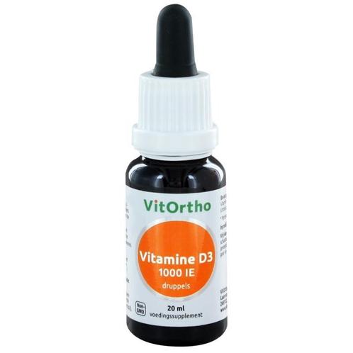 Vitortho Vitamine D3 1000IE - 20ml druppels, Diversen, Verpleegmiddelen, Nieuw, Verzenden
