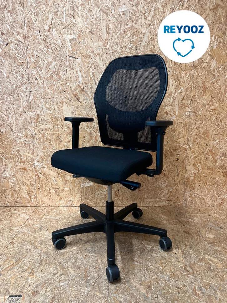 Bureaustoel Ahrend 160 - zwarte stof - tweedehands, Zakelijke goederen, Kantoor en Winkelinrichting | Kantoormeubilair en Inrichting