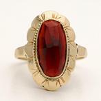 Ring - 14 karaat Geel goud Granaat, Sieraden, Tassen en Uiterlijk, Ringen, Nieuw