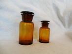 Apothekerspot (2) - Glas - Amber gekleurd geblazen glas, Antiek en Kunst, Curiosa en Brocante
