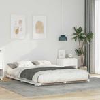 vidaXL Bedframe Wit 140 x 220 cm Massief grenenhout, Huis en Inrichting, Slaapkamer | Bedden, Verzenden, Nieuw, Wit, Hout