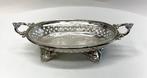 Antique silver openwork basket with crystal bowl - Mand -