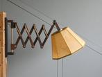 Schaarlamp - Harmonicalamp - Hout, Leder