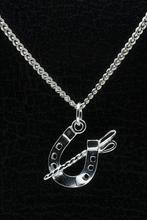 Zilveren Hoef rijzweep ketting hanger, Verzenden, Nieuw