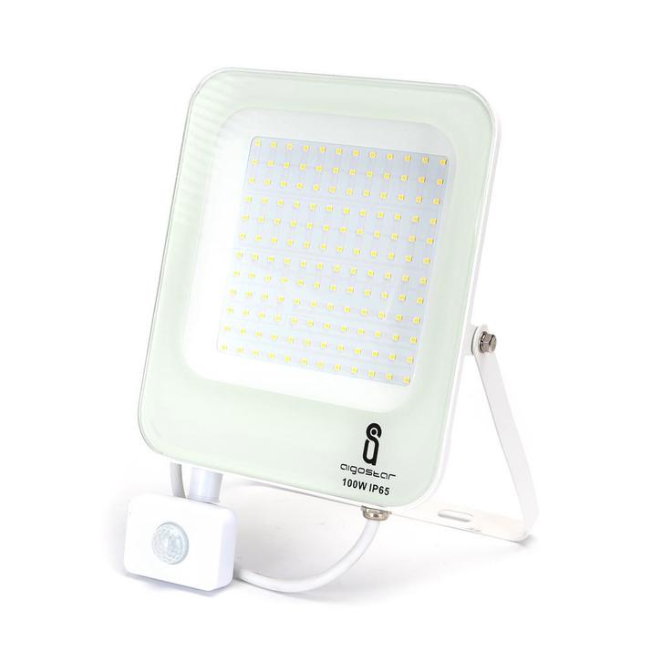 Buitenlamp wit met IR bewegingssensor | LED 100W~8900Lm=900W, Doe-het-zelf en Verbouw, Bouwverlichting, Nieuw, Verzenden