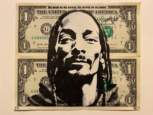 VEX - 2 x US$1: Snoop Dogg; My mind on my money, my money, Antiek en Kunst, Kunst | Schilderijen | Modern