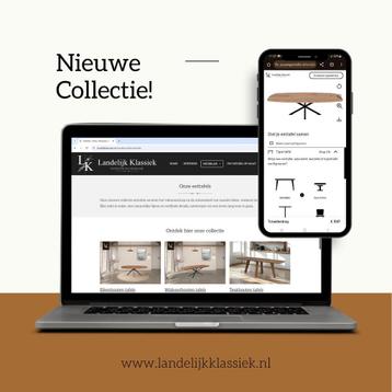 Nieuwe collectie: stel uw Deens ovaal/ronde eettafel samen! beschikbaar voor biedingen