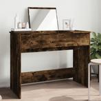 vidaXL Kaptafel met spiegel 100x45x76 cm gerookt, Verzenden, Nieuw