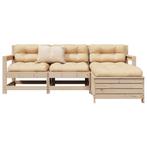 vidaXL 4-delige Loungeset massief grenenhout, Verzenden, Nieuw, Loungeset