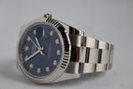 Horloge Rolex Datejust 41 Blauw diamant dail 08/2024 Nieuw, Sieraden, Tassen en Uiterlijk, Horloges | Heren, Staal, Polshorloge