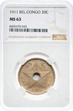 Belgisch-Congo. 20 Centimes 1911 - NGC MS63