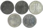 Nederland. Willem III. 1 Gulden (5x) 1854, 1863 (3x), 1865