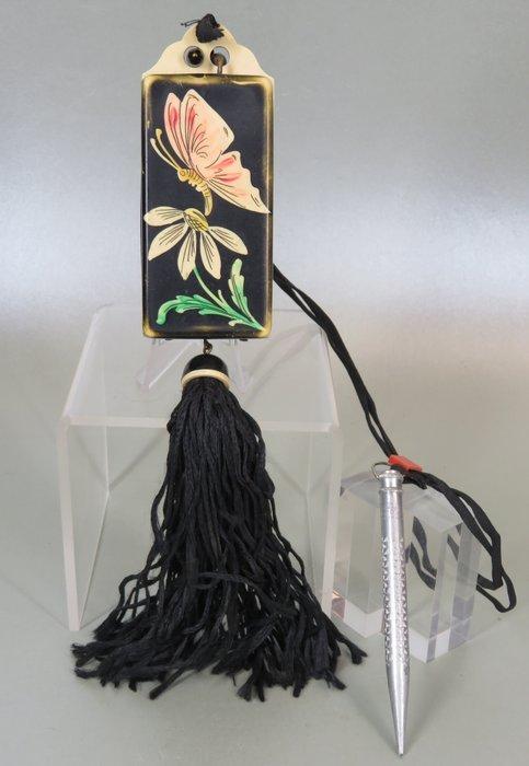 Art Deco Celluloid Compact Dance Purse - Doos - celluloid, Antiek en Kunst, Kunst | Designobjecten