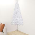 vidaXL Kunstkerstboom hoek 210 cm PVC wit, Diversen, Kerst, Verzenden, Nieuw