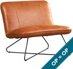 - Vintage leer Cognac | Maand actie, Huis en Inrichting, Fauteuils, Nieuw, Ophalen of Verzenden, 75 tot 100 cm, Modern