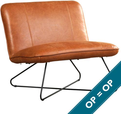 - Vintage leer Cognac | Maand actie, Huis en Inrichting, Fauteuils, 75 tot 100 cm, 75 tot 100 cm, Nieuw, Leer, Ophalen of Verzenden