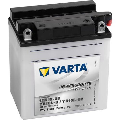 Varta Powersports Freshpack YB10L-B accu | 511 013 009 | 12, Auto-onderdelen, Accu's en Toebehoren, Ophalen of Verzenden