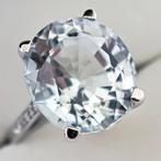 Ring - 18 karaat Witgoud - 14.07ct. tw. Aquamarijn - Diamant, Nieuw