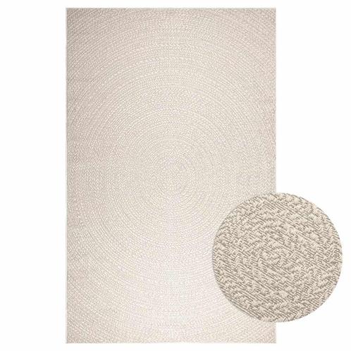 vidaXL Vloerkleed ZIZUR room binnen en buiten 200x290 cm, Huis en Inrichting, Stoffering | Tapijten en Kleden, Crème, Nieuw, Verzenden