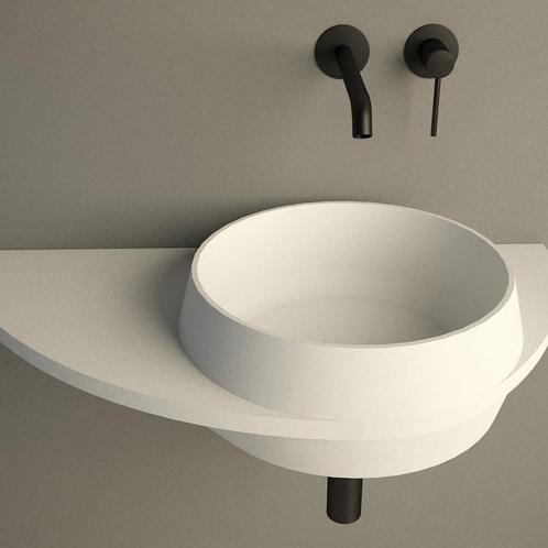 Fontein Ideavit Soliddual 3.0 70x35x14 cm Solid Surface Met, Doe-het-zelf en Verbouw, Sanitair, Overige typen, Nieuw, Ophalen of Verzenden