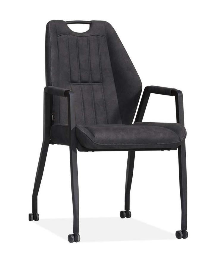 Eetkamerstoel Axa - eetkamerstoelen - Antraciet, Huis en Inrichting, Stoelen, Grijs, Nieuw, Overige materialen