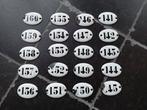 Emaille bordjes huisnummers - Emaille bord (20) - Emaille, Antiek en Kunst