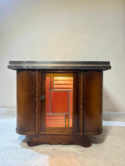 Kast - Hout - Kastje met Gesneden en Gebogen Figuren, Antiek en Kunst, Kunst | Designobjecten