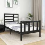 vidaXL Bedframe massief hout zwart 90x190 cm, 90 cm, Eenpersoons, Verzenden, Zwart