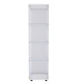 Glazen Vitrinekast met 4 Planken en Deur – 164 cm, Huis en Inrichting, Kasten | Vitrinekasten, Verzenden, Nieuw