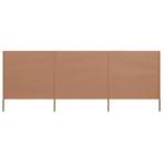 vidaXL Windscherm 3-panelen 400x80 cm stof taupe, Verzenden, Nieuw