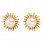18K gold plated Stainless steel earrings, Intensity, Verzenden