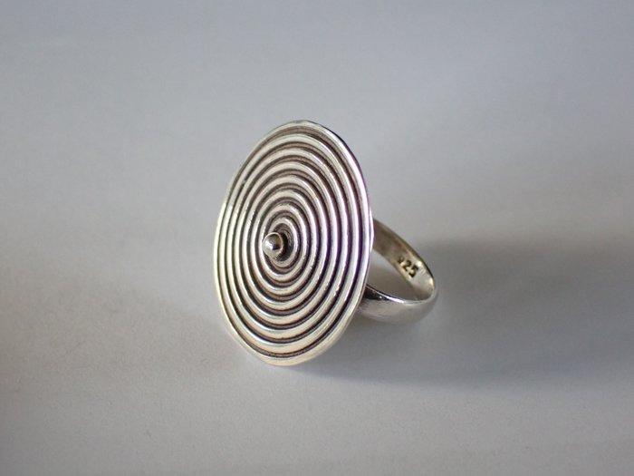 Zilver - Ring - Bauhaus Spiralen Ring, Antiek en Kunst, Kunst | Designobjecten