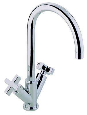 Cisal Barcelona tweegreeps Keukenmengkraan Chroom BA00053021, Doe-het-zelf en Verbouw, Sanitair, Kraan, Nieuw, Chroom, Ophalen of Verzenden