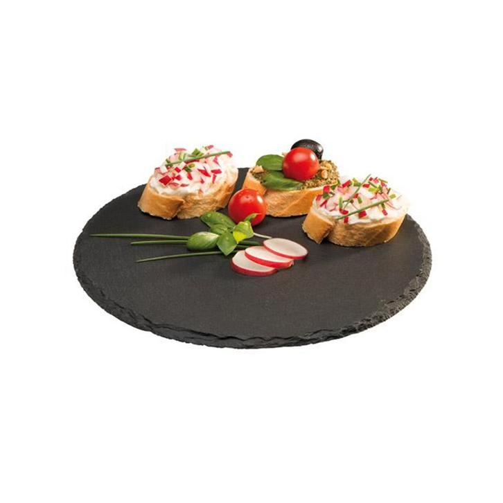 GGM Gastro | (6 stuks) Natuurleisteen plaat - Ø 220mm - |, Zakelijke goederen, Horeca | Keukenapparatuur, Verzenden