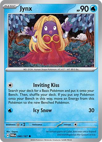 Jynx 046/167 reverse holo Twilight Masquerade, Hobby en Vrije tijd, Verzamelkaartspellen | Pokémon, Losse kaart, Nieuw, Foil, Ophalen of Verzenden