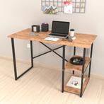 [en.casa] Bureau Nittedal laptoptafel 75x120x60 cm zwart en, Huis en Inrichting, Bureaus, Nieuw, Verzenden