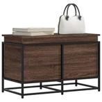 vidaXL Opbergbox met deksel 80x40x51,5 cm bewerkt hout bruin, Verzenden, Nieuw