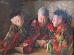 Gesina Boevé (1881-1958) - Japanese Dolls having a chat: