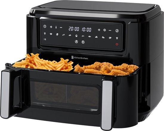 2dekans | KitchenBrothers Airfryer XXL Dual Zone - 9L -, Huis en Inrichting, Schoonmaakartikelen, Ophalen of Verzenden