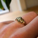 Gouden croissant ring (gouden ring, geelgoud, damesring), Sieraden, Tassen en Uiterlijk, Gebruikt, Overige kleuren, Ophalen of Verzenden