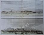 WillemStad uit zee te zien 1743, De Stad Steenbergen langs, Antiek en Kunst, Kunst | Etsen en Gravures, Ophalen of Verzenden