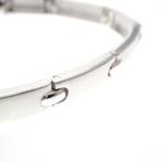 Zilveren gladde schakel armband | 19 cm (zilveren armband), Gebruikt, Ophalen of Verzenden, Zilver, Overige kleuren