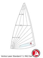 Ventoz Laser Standard MK2 Zeil incl. latten - Wit (7.1 m2), Watersport en Boten, Verzenden, Nieuw, 3 tot 6 meter, Minder dan 15 m²