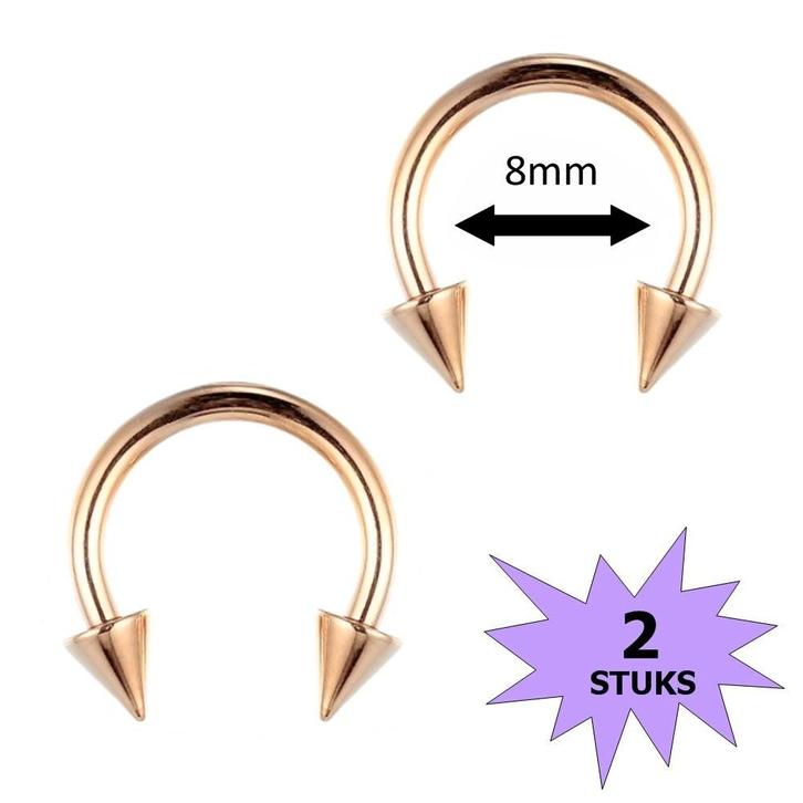 Fako Bijoux - Circular Barbell Piercing - Hoefijzer Spike -, Sieraden, Tassen en Uiterlijk, Piercings, Verzenden