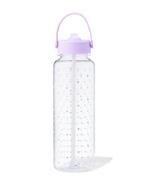 HEMA XXL drinkfles met rietje 1150ml hartjes, Huis en Inrichting, Keuken | Servies, Verzenden, Nieuw