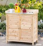 Houten Tuinkast 83x40x92 cm – Buitenopbergkast met Werkblad, Verzenden, Nieuw